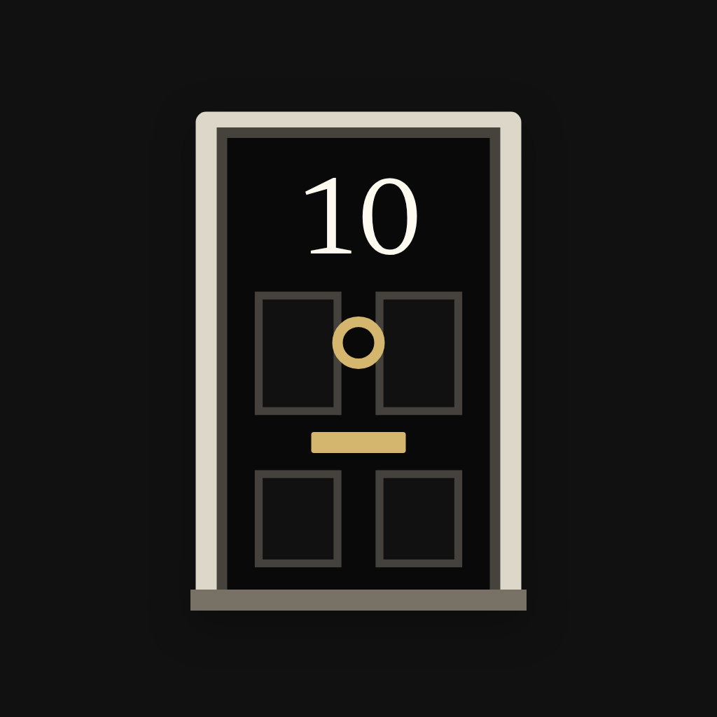 The No10 door logo on a dark background